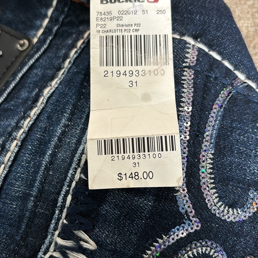 New ROCK REVIVAL Charlotte Capri Jeans Size 31 - Picture 11 of 13